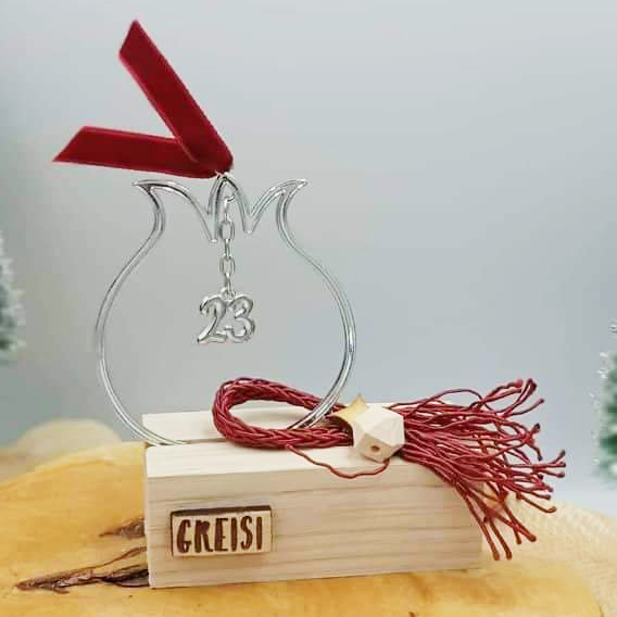 Χειροποίητο, επιτραπέζιο γούρι ρόδι