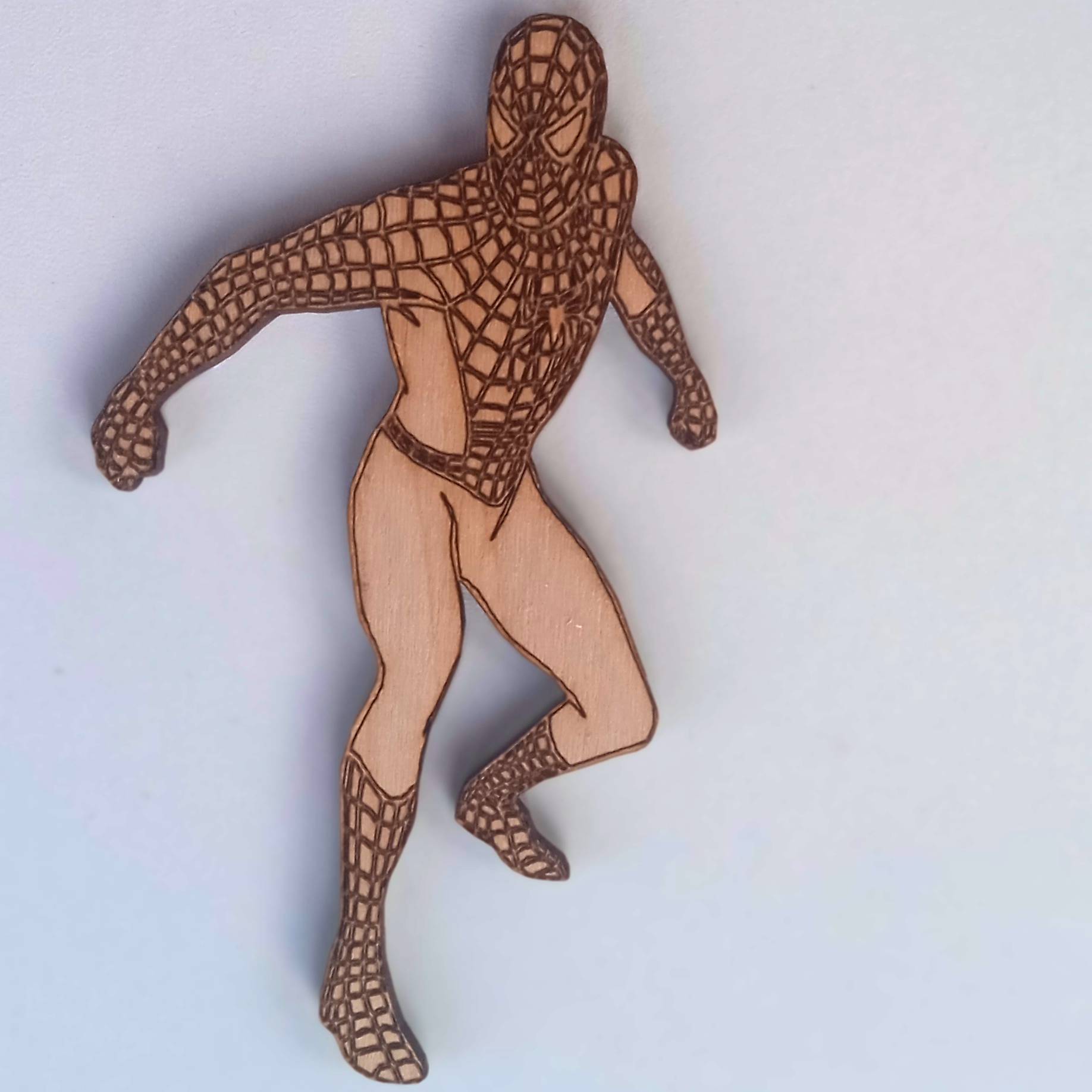 Ξύλινος χαρακτήρας από κινούμενα σχέδια (SPIDERMAN)